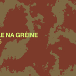 On the left, text reads "FÉILE NA GRÉINE 2025". The background is a design of an abstracted, yellow-green "25" on an orange background.